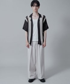 WEGO マルチストライプニットシャツ（S）