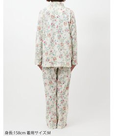 WACOAL パジャマ 長袖 長ズボン 綿混(本体) あったか ミントン 3Lまで対応 大きいサイズ レディース NDW428 /ワコール