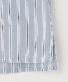 J.PRESS LADIES L 【洗える】綿キュプラコードストライプ バンドカラー ブラウス