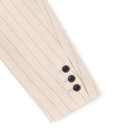 BEIGE， ERYTH / リネンストライプダブルジャケット