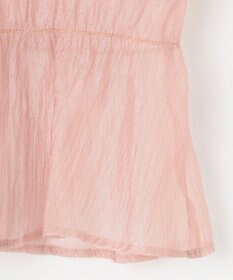 Feroux 【洗える】シャーリングシアー シャツ