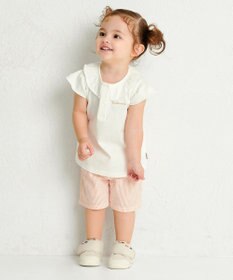 MIKI HOUSE HOT BISCUITS 【80-120cm】サッカー素材 5分丈パンツ