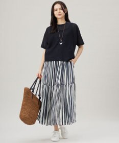 自由区 【アンサンブル対応・洗える】ドライシアーファインゲージクロップド丈 ニット