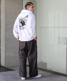 WEGO ヘビーウエイトユニークモチーフプルパーカー