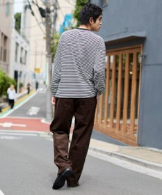 WEGO 【ユニセックス着用ITEM/ウエストゴム/SMLサイズ展開】コーデュロイイージーストレートパンツ