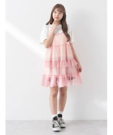 earth music&ecology チュールミニキャミワンピース