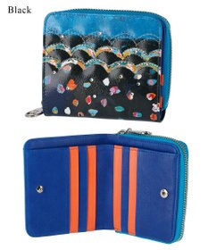 tsumori chisato CARRY カラフルレオパード ラウンドファスナー 2つ折り財布