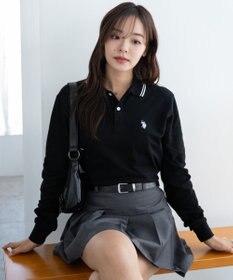 WEGO 【25年秋冬新作/ユニセックスITEM/SMLサイズ展開】別注USPOLOラインポロシャツ（長袖）