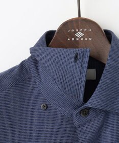 JOSEPH ABBOUD 【快適な着心地/イージーケア】コンパクトジャージースクエアジャガート 半袖 シャツ