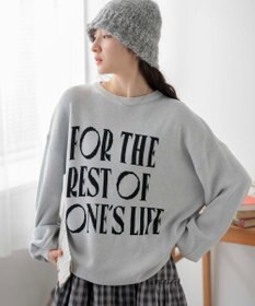 WEGO ロゴジャガードニットプルオーバー