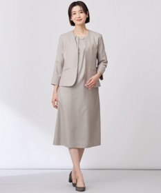 J.PRESS LADIES L 【洗える・UV加工・吸水速乾】OXIJEWELストレッチ ワンピース