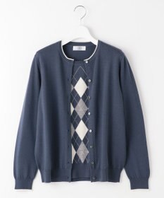 J.PRESS LADIES L 【洗える】アーガイル ツイン ニット