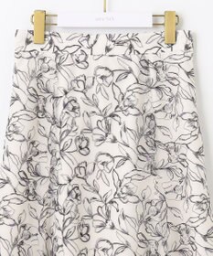 ANY SIS 【洗える】ラインフラワーエンブロイダリー スカート