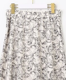 ANY SIS 【洗える】ラインフラワーエンブロイダリー スカート