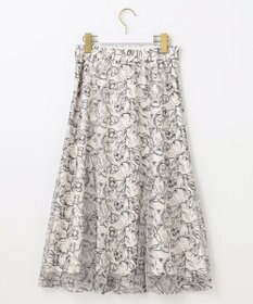 ANY SIS 【洗える】ラインフラワーエンブロイダリー スカート