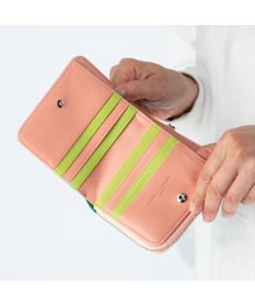 tsumori chisato CARRY カラフルレオパード ラウンドファスナー 2つ折り財布