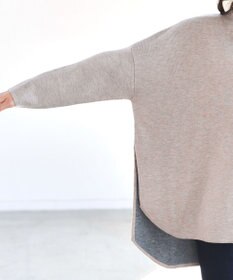 Tiaclasse 【洗える】リバーシブルWフェイスポンチョ風ニット