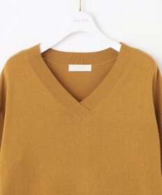 ANY SIS 【ウールブレンドシリーズ】フロント切替Vネック ニット