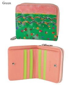 tsumori chisato CARRY カラフルレオパード ラウンドファスナー 2つ折り財布