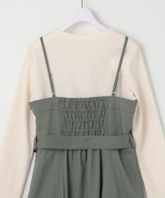 ANY SIS L 【2SET】ビスチェワンピース×シアーラッセルプルオーバーセット