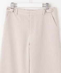 J.PRESS LADIES L 【洗える・吸汗速乾】ウェザーピンストライプ ワイド パンツ