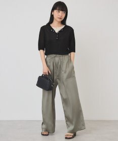 AMERICAN HOLIC 【2点セット】シアーリブヘンリーネックニット＋タンクトップ