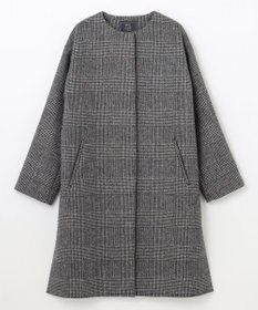 ANY 【防風裏地】ウールブレンドノーカラーコート