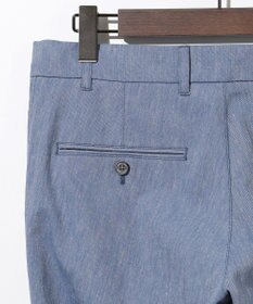 JOSEPH ABBOUD 【キングサイズ・ウエストも伸びる/清涼/ストレッチ】ストレッチリネンシャンブレーパンツ