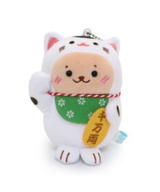 Mother garden しろたん 縁起物キーホルダー 《招き猫らっこいぬ》 単品