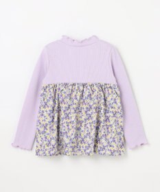 ANY KIDS ドッキング花柄カットソー