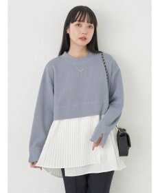 earth music&ecology プリーツヘムドッキングチュニック