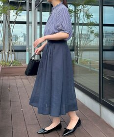 組曲 S 【WEB限定】シアーボイルタックフレア スカート