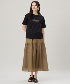 自由区 【洗える】ブライトシアーシャンブレー スカート