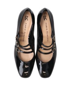 INTER-CHAUSSURES 【FABIO RUSCONI】スクエアトウトリプルストラップパンプス
