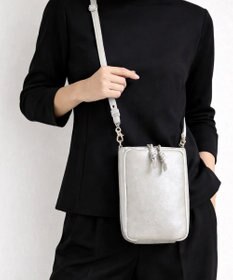 style code 【ペットボトル収納可能 】本革 縦型 ポシェット スマホショルダー　お財布機能付き　