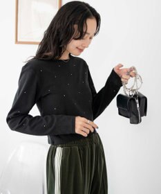 WEGO ラインストーンドットロンT