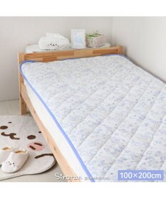 Mother garden しろたん 敷きパッド 100×200cm 《のんびりライフ柄》 シングルシーツ パイル生地