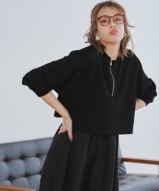 Tiaclasse 【2点セット・洗える】 ハーフジッププルオーバー＆ワンピース