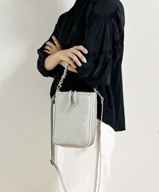 style code 【ペットボトル収納可能 】本革 縦型 ポシェット スマホショルダー　お財布機能付き　