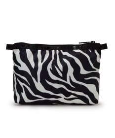 LeSportsac COSMETIC CLUTCH/クリームブラックゼブラ