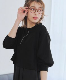 Tiaclasse 【2点セット・洗える】 ハーフジッププルオーバー＆ワンピース