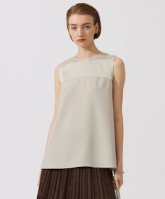 ICB 【接触冷感・UVケア・速乾・洗える】 FluidBackSatin ノースリーブブラウス