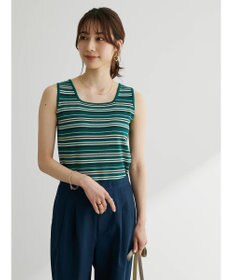 Green Parks スクエアネックニットタンクトップ
