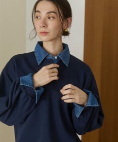 WEGO 【ANGIE VINTAGE】デニム襟スウェット