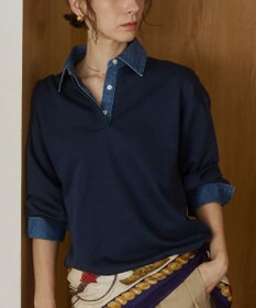 WEGO 【ANGIE VINTAGE】デニム襟スウェット