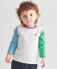 MIKI HOUSE HOT BISCUITS 【70-120cm】【Everyday Series】ワンポイント 長袖Tシャツ