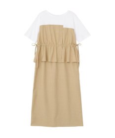 Green Parks 異素材ドッキングワンピース