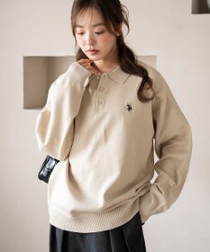 WEGO 【25年秋冬新作/ユニセックス着用ITEM/MLサイズ展開】別注USPOLOニットポロ
