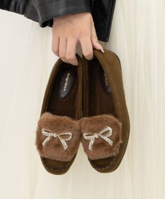 Bridget Birkin 【Bridget Birkin】キラキラリボンムートンシューズ