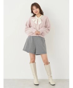 earth music&ecology ラメスラブニットカーディガン